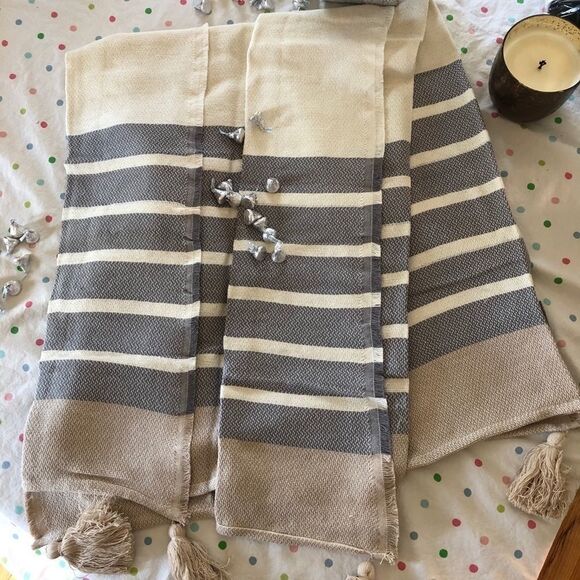 NWT Imani Collective Knit Throw Blanket Best Xmas Gift Cozy with tassels - Picture 2 of 3